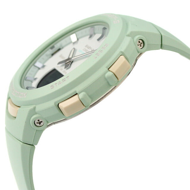 Baby G Baby Baby BABY-G Quartz BSA-B100CS-3A Smartphone Link Bluetooth Ladies Watch Brand Casio Anadige Pastel Green BSA-B100CS-3ADR