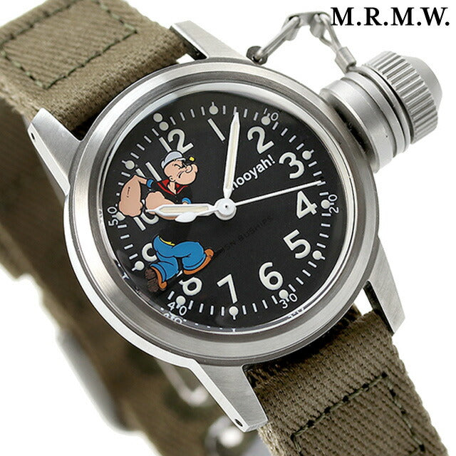 蒙罗洛（Montrolo）洛洛伊（Loroy）军事观看Bushu Watch Popilly Limited版本Quartz Watch Brand M.R.M.W. BSPS-E1-POP-FAB-GR