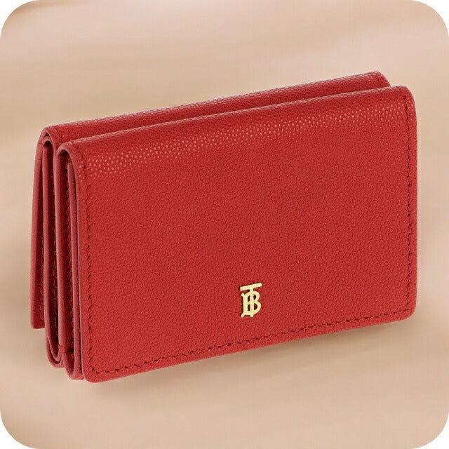 バ−バリ− 三つ折り財布 レディース ブランド BURBERRY 8018960 レッド BU-8018960