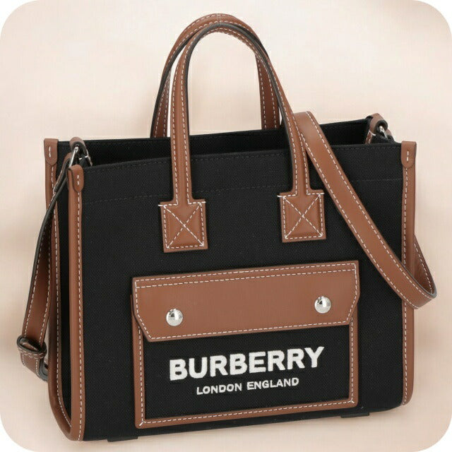 バ−バリ− トートバッグ レディース ブランド BURBERRY 8055749 ブラック BU-8055749
