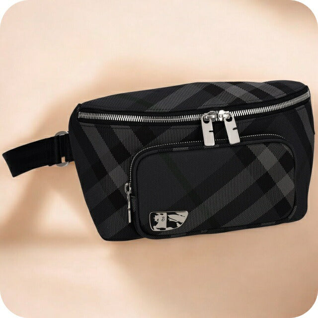 バ−バリ− ボディバッグ メンズ ブランド BURBERRY 8097411 チャコールグレー BU-8097411