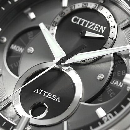 公民Atesa Eco Drive Saulat Calendar Moon Phase Phoes Solar Men&