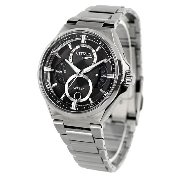 公民Atesa Eco Drive Saulat Calendar Moon Phase Phase Solar Men&