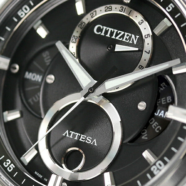 公民Atesa Eco Drive Saulat Calendar Moon Phase Phase Solar Men&