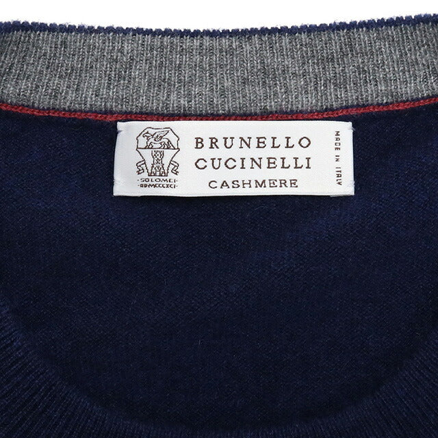 ブルネロクチネリ ニット メンズ ブランド BRUNELLO CUCINELLI カシミア100% イタリア M2200100 ネイビー系 ファッション 選べるモデル BUCM2200100B