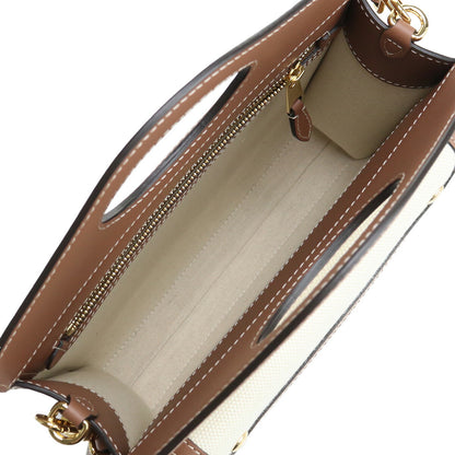 バーバリー トートバッグ レディース ブランド コットン イタリア 8039361 NATURAL-MALT BROWN ホワイト系 ブラウン系 バッグ BUR8039361011