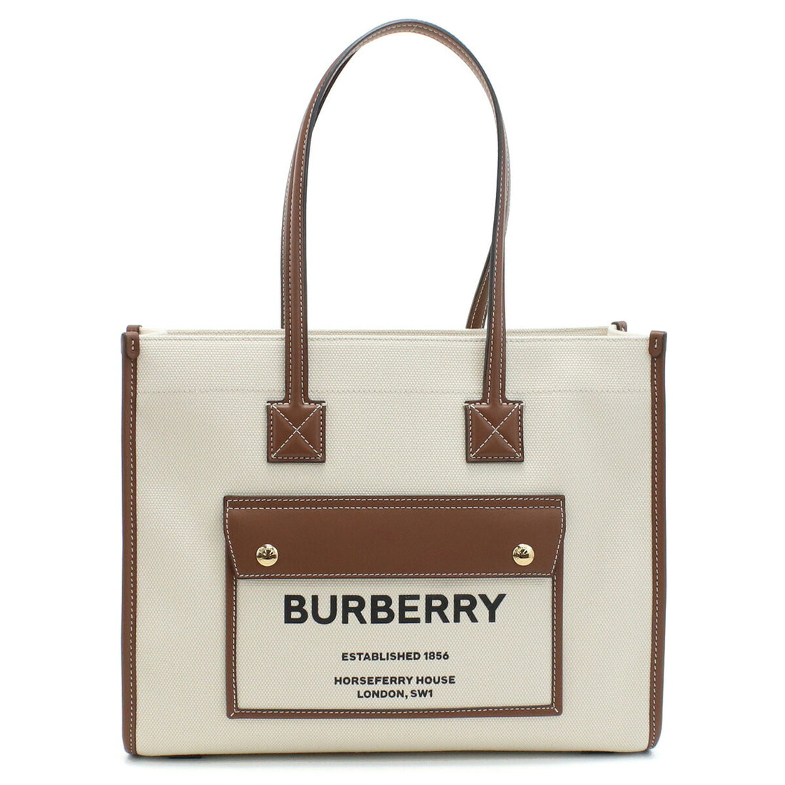 バーバリー トートバッグ レディース ブランド コットン イタリア 8044138 NATURAL-TAN ホワイト系 ブラウン系 バッグ BUR8044138011