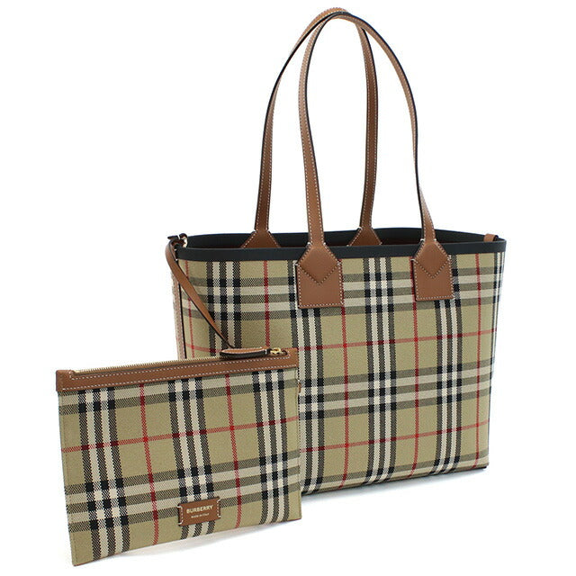 バーバリー トートバッグ レディース ブランド コットン、レザー イタリア 8066163 BRIAR BROWN-BLACK ブラウン系 マルチカラー バッグ BUR8066163011
