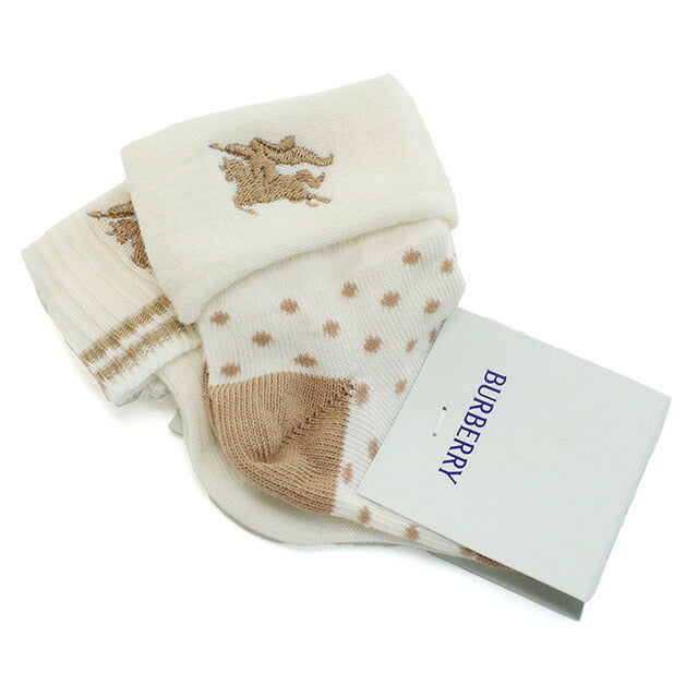 バーバリー ソックス ベビー ブランド BURBERRY イタリア 8079697 IVORY IP PAT ベージュ系 ウェア 選べるモデル BUR8079697A