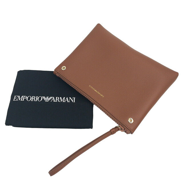 エンポリオアルマーニ EMPORIO ARMANI Y3D165 YFO5B 85550 ディアプリント ショッパーバッグ ミディアム ポーチ付 2WAY ショルダー・トートバッグ ブラウン BWEA00083L