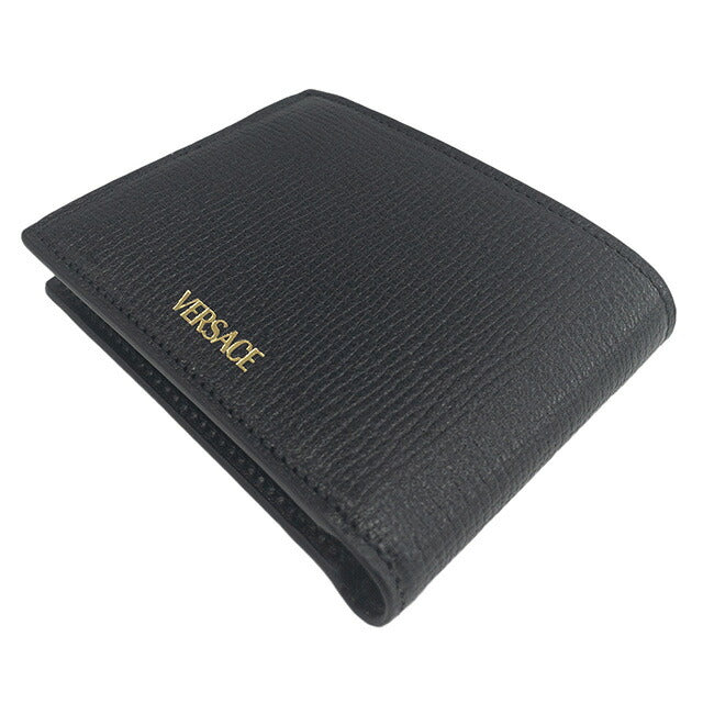 ヴェルサーチ VERSACE DPU6737 1A10544 1B00V メドゥーサ ビギー 小銭入れ付 二つ折り財布 ブラック メンズ ヴェルサーチェ MEDUSA BIGGIE BI-FOLD WALLET BWVE00006M