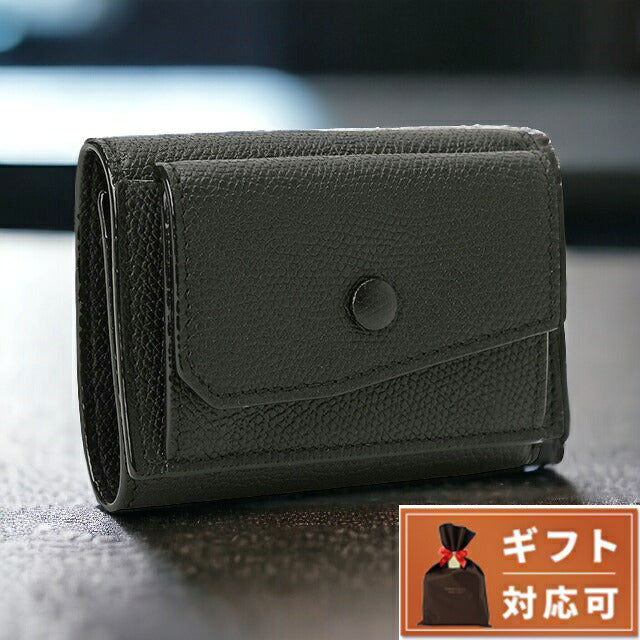 ヴァレクストラ VALEXTRA V8L26 028 NN / SGNL0026028LRLWF99 NN 三つ折り財布 ミニ財布 コンパクトウォレット ブラック メンズ レディース BWVX00020L