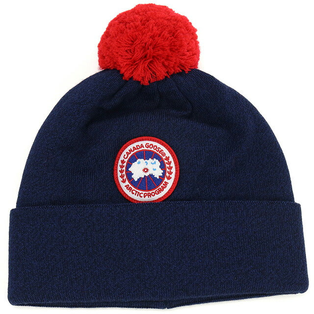 Canada Goose Knit Cap Baby Brand CANADA GOOSE POM Tom948K Navy Heather Navy Hat Selectable Model CAG6948KB