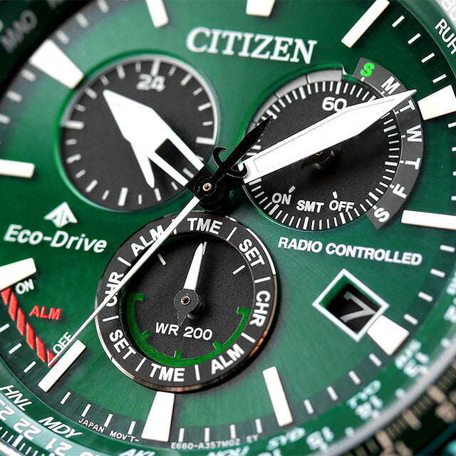 Citizen Promaster Sky Drive太阳能电台直接飞行直接飞行观看品牌男士计时无线电广播电台无线电电台CB5004-59W