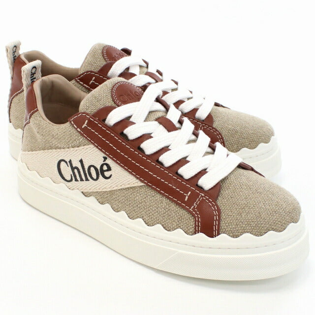 Chloe Sneakers Ladies Brand CHLOE Vietnam CHC22U108Z4 BEIGE Beige Shoes Select Model Chlchc22U108Z4A