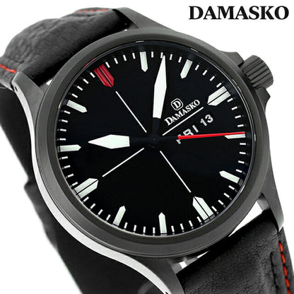 ダマスコ クラシック スリーハンド 自動巻き 腕時計 ブランド メンズ DAMASKO DA34D L アナログ ブラック 黒 ドイツ製 DA34D-L
