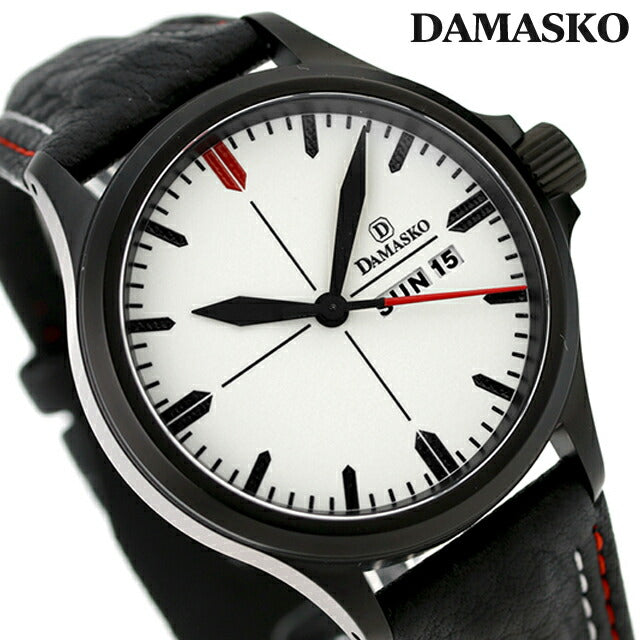 ダマスコ クラシック スリーハンド 自動巻き 腕時計 ブランド メンズ DAMASKO DA35D L アナログ ホワイト ブラック 黒 ドイツ製 DA35D-L