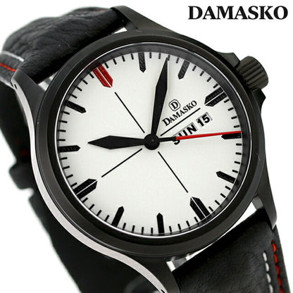 ダマスコ クラシック スリーハンド 自動巻き 腕時計 ブランド メンズ DAMASKO DA35D L アナログ ホワイト ブラック 黒 ドイツ製 DA35D-L