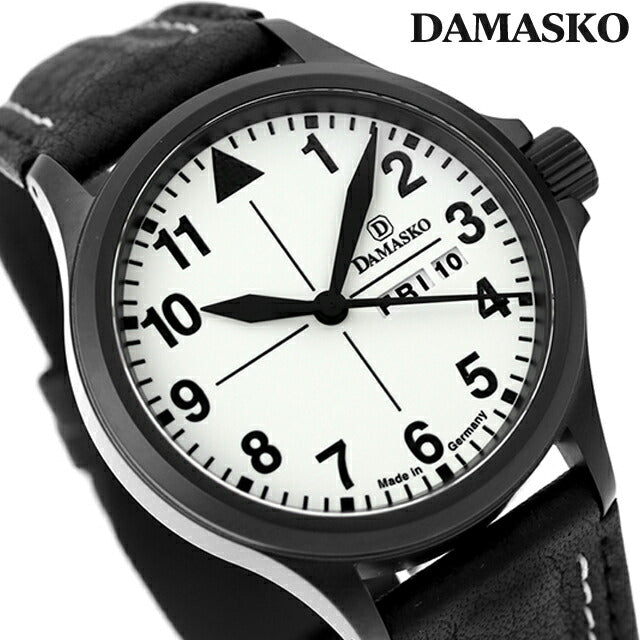ダマスコ クラシック スリーハンド 自動巻き 腕時計 ブランド メンズ DAMASKO DA37D L アナログ ホワイト ブラック 黒 ドイツ製 DA37D-L