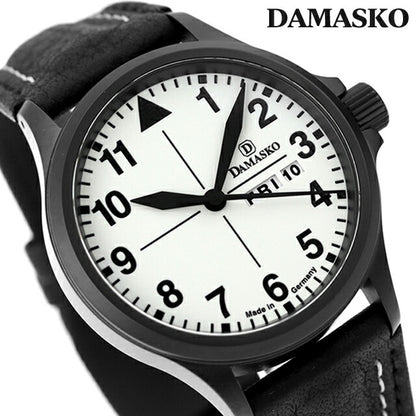 ダマスコ クラシック スリーハンド 自動巻き 腕時計 ブランド メンズ DAMASKO DA37D L アナログ ホワイト ブラック 黒 ドイツ製 DA37D-L