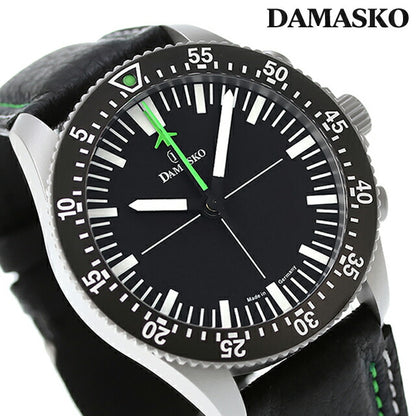 ダマスコ ストップミニット 自動巻き 腕時計 ブランド メンズ クロノグラフ DAMASKO DC80 GR L アナログ ブラック 黒 ドイツ製 DC80-GR-L