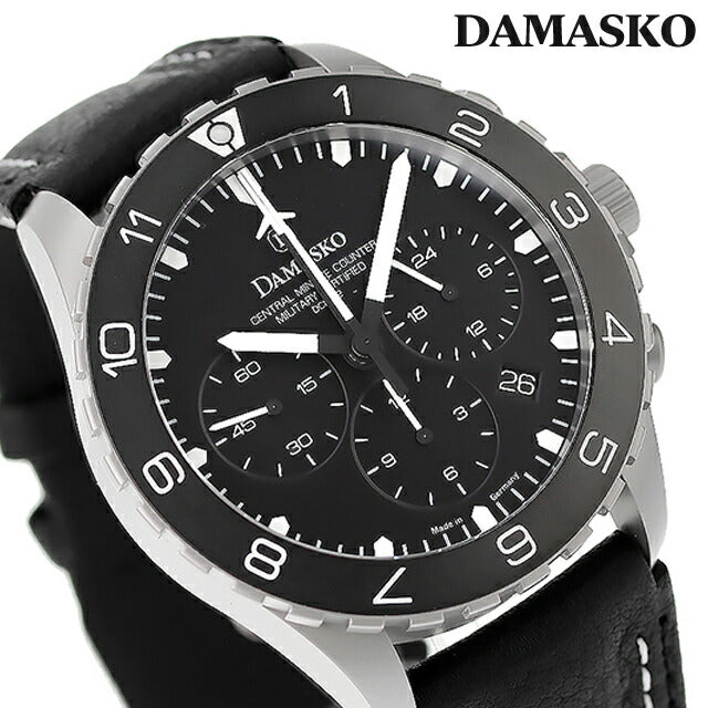 Damasco Stop Minit自动观看品牌男子计时码表Damasko DC86/2 L模拟黑色黑色德国DC86-2-L