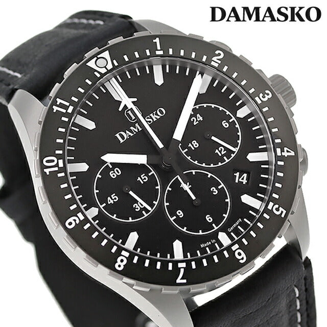 Damasco Stop Minit自动观看品牌男士计时码Damasko DC86 L模拟黑色黑色德国DC86-L