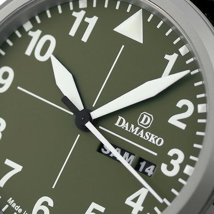 ダマスコ ハンティング 自動巻き 腕時計 ブランド メンズ DAMASKO DH2.0 N アナログ オリーブグリーン グリーン ドイツ製 DH20-N