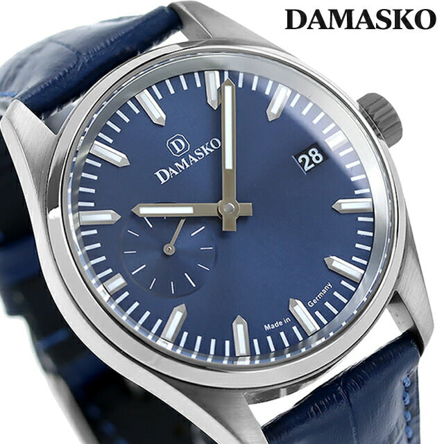 Damasco优雅的手动观看品牌男士Damasko DK105 BL模拟蓝色德国DK105-BL