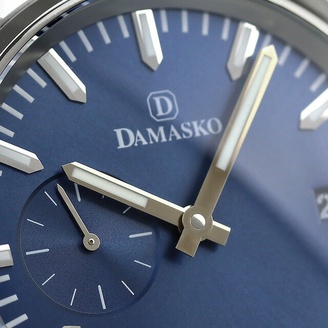 ダマスコ エレガント 手巻き 腕時計 ブランド メンズ DAMASKO DK105 BL アナログ ブルー ドイツ製 DK105-BL