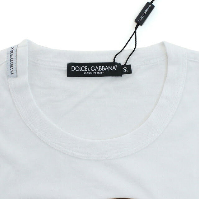 Dolce＆Gabbana T-衬衫男士品牌棉100％意大利G8PL5Z白色时尚选择DOLG8PL5ZA