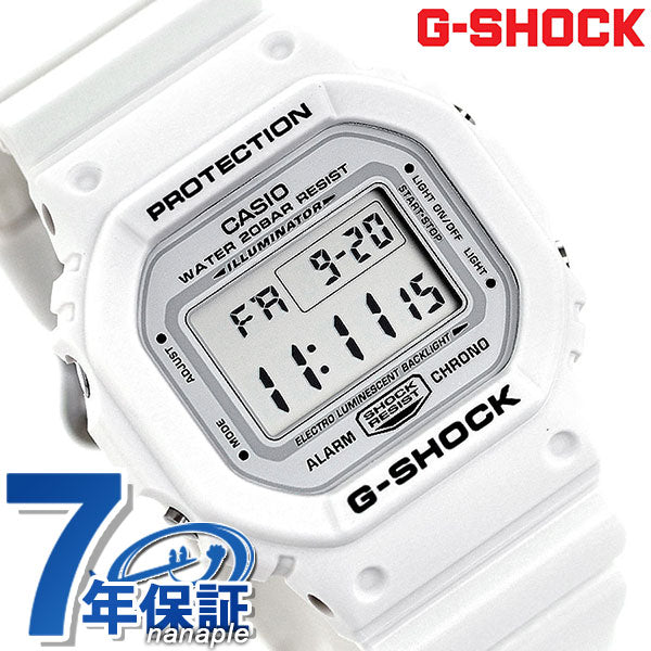 G-Shock G-shock特殊彩色白色男士手表品牌DW-5600MW-7DR Clock Casio