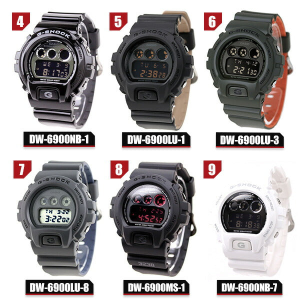 G-Shock G-Shock G-shock Men DW-6900数字男士手表品牌黑色白色灰色Keruki黑色金色DW-6900NB-1DR