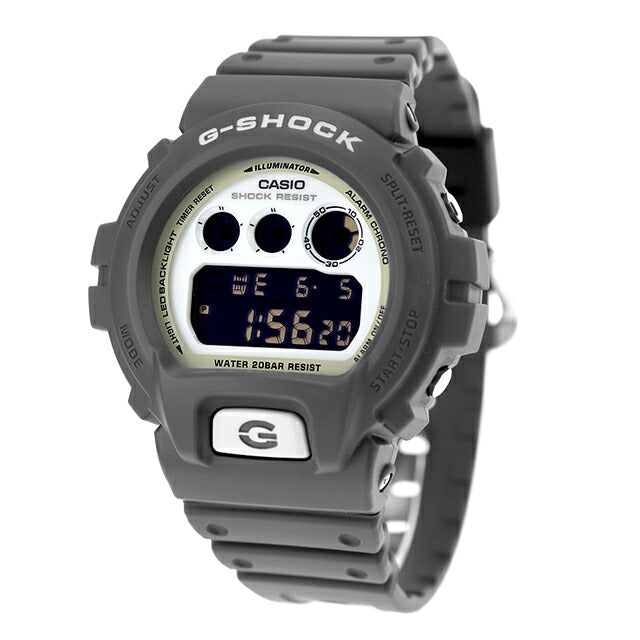 G-shock Shock G-Shock DW-6900HD-8数字6900系列男士表Casio 卡西欧 数字黑色白色灰色黑色DW-6900HD-8DR