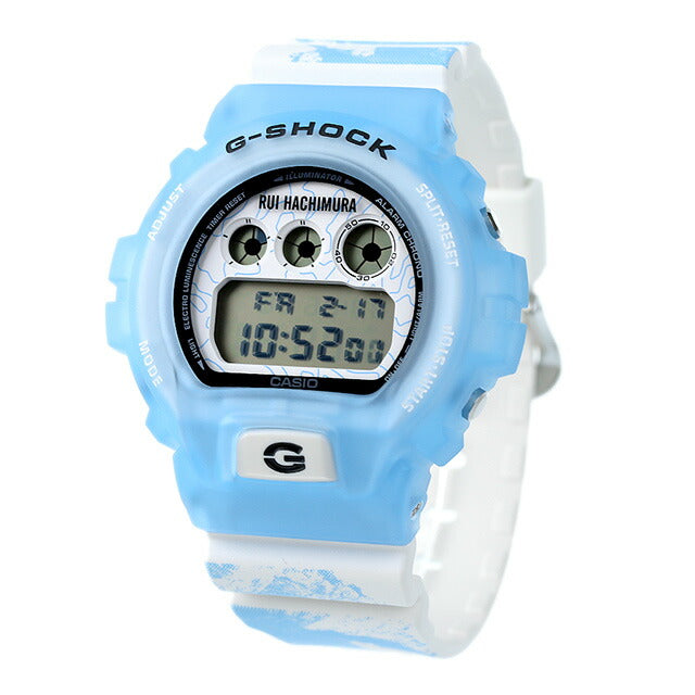 G-shock Gee Shock G-Shock Quartz DW-6900RH-2 Hachimura Base Signature 6900男士手表品牌数字白色浅蓝色白色Cassio DW-6900RH-2DR