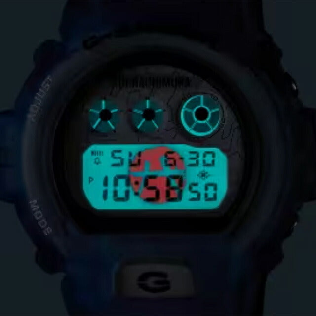 G-shock Gee Shock G-Shock Quartz DW-6900RH-2 Hachimura Base Signature 6900男士手表品牌数字白色浅蓝色白色Cassio DW-6900RH-2DR