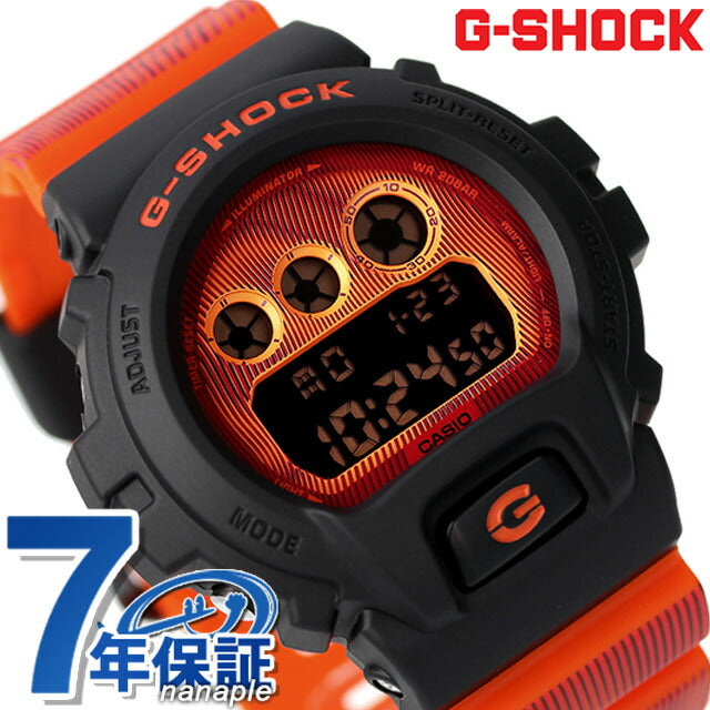 G-Shock Gee Shock G-Shock Quartz DW-6900TD-4 6900有限男士手表品牌数字黑色橙色黑色Casio DW-6900TD-4DR