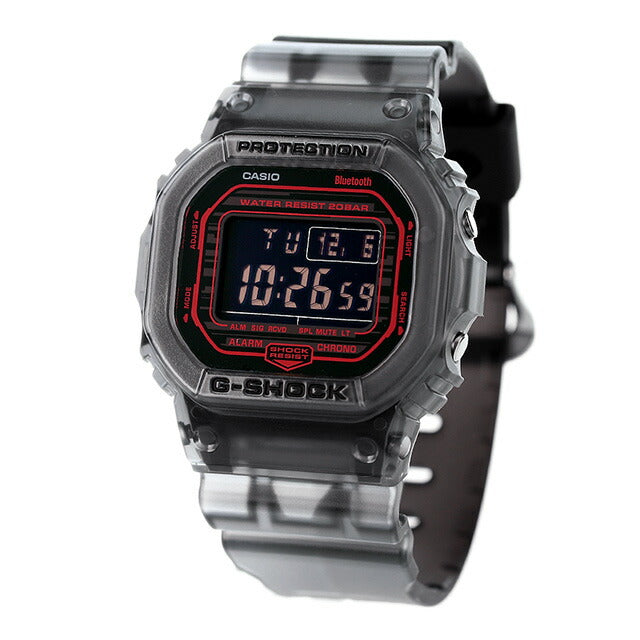 gショック ジーショック G-SHOCK クオーツ DW-B5600G-1 5600 Bluetooth メンズ 腕時計 ブランド デジタル ブラック グレースケルトン 黒 カシオ DW-B5600G-1DR