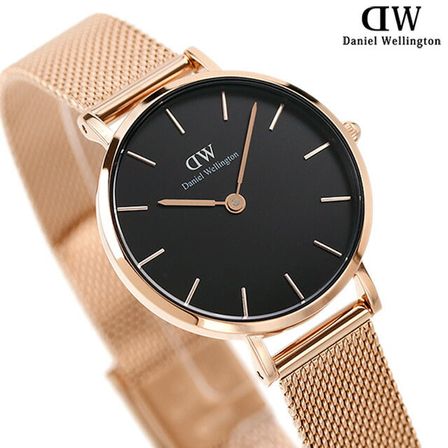 Daniel Wellington Quartz Watch Brand Ladies DW00100217 Analog Black Rose Gold Black