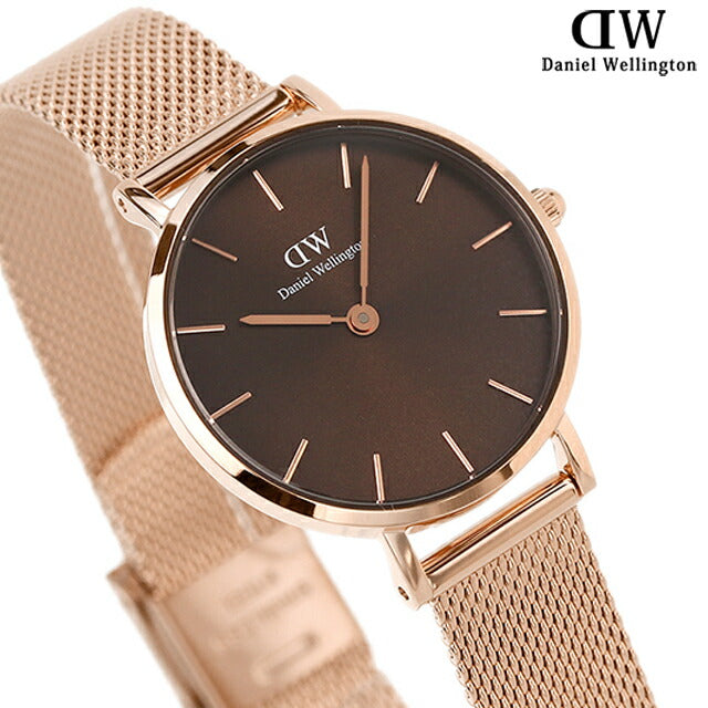 Daniel Wellington Quartz Watch Brand Ladies DW00100476模拟棕色玫瑰金