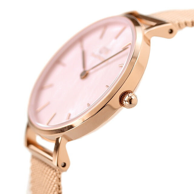 Daniel Wellington Quartz Watch Brand Ladies DW00100513 Analog Mother of Pearl Pink Rose Gold