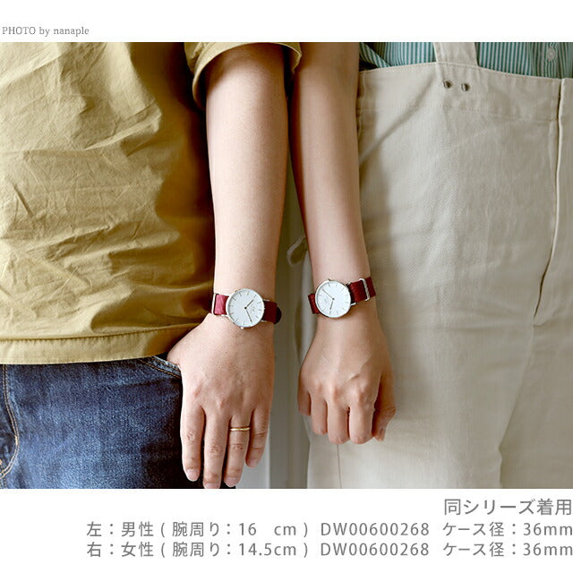 丹尼尔·惠灵顿（Daniel Wellington）经典36mm Quartz观看品牌男士女士DW00100270模拟黑色红色黑色DW00600270