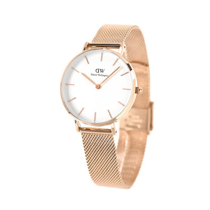 Daniel Wellington DW Clock Petit Mel Rose 32mm Ladies Watch Brand DW00100163 White Rose Gold DW00600163