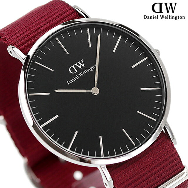 丹尼尔·惠灵顿（Daniel Wellington）经典36mm Quartz观看品牌男士女士DW00100270模拟黑色红色黑色DW00600270