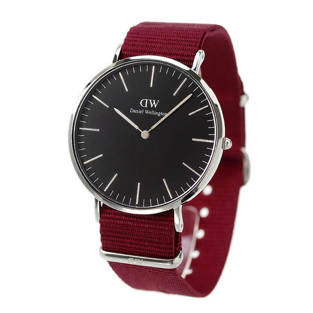 丹尼尔·惠灵顿（Daniel Wellington）经典36mm Quartz观看品牌男士女士DW00100270模拟黑色红色黑色DW00600270