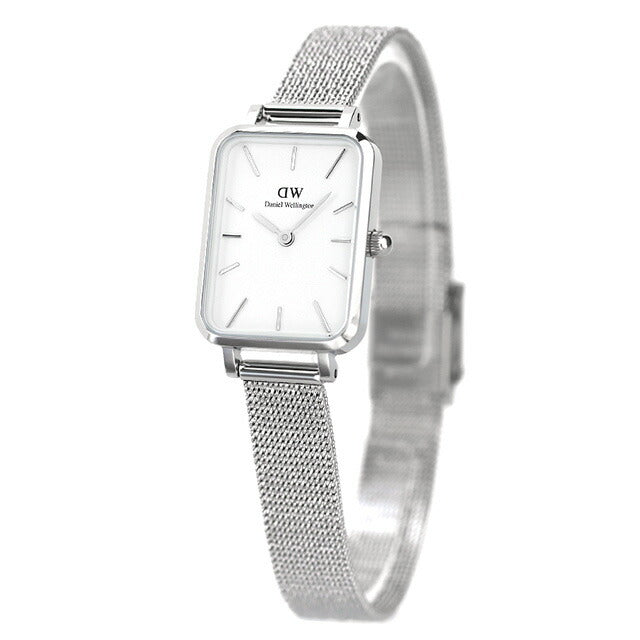 ダニエルウェリントン QUADRO PRESSED STERLING クオーツ 腕時計 レディース DANIEL WELLINGTON DW00100438 アナログ オフホワイト 白 DW00600438