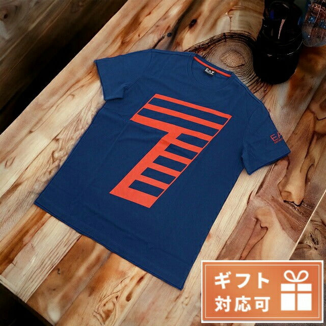 EA7 ブランド 半袖Tシャツ カットソー メンズ イーエーセブン Tシャツ コットン100% トルコ 6HPT33 OPAL ブルー系 ファッション おしゃれ プレゼント ギフト EA76HPT33A021