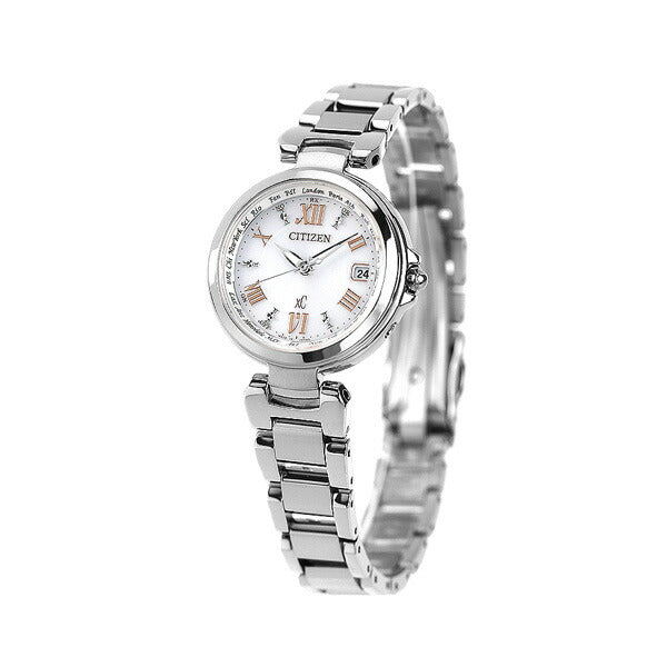 Citizun Cross Sea Eco Drive Solar Radio Clock Happy Flight White CITIZEN XC EC1030-50A Watch Brand Ladies