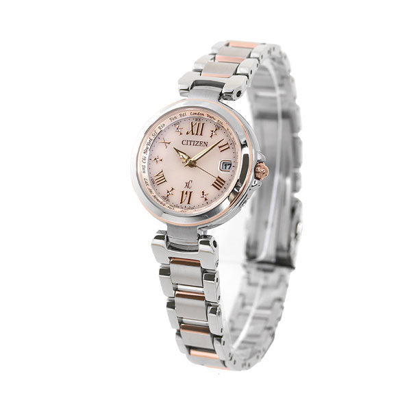 Citizun Cross Sea Eco Drive Solar Radio Clock Happy Flight Pink CITIZEN XC EC1034-59W Watch Brand Ladies