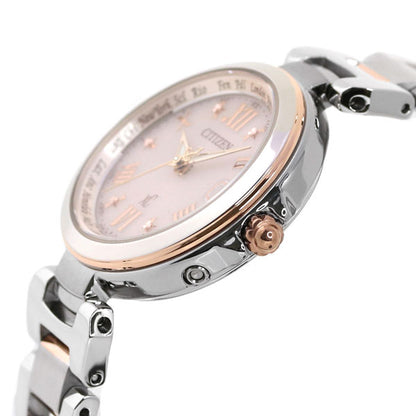 Citizun Cross Sea Eco Drive Solar Radio Clock Happy Flight Pink CITIZEN XC EC1034-59W Watch Brand Ladies